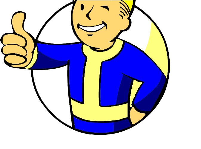 Fallout Clipart Thumbs Up - Thumbs Up Vault Boy (721x500), Png Download