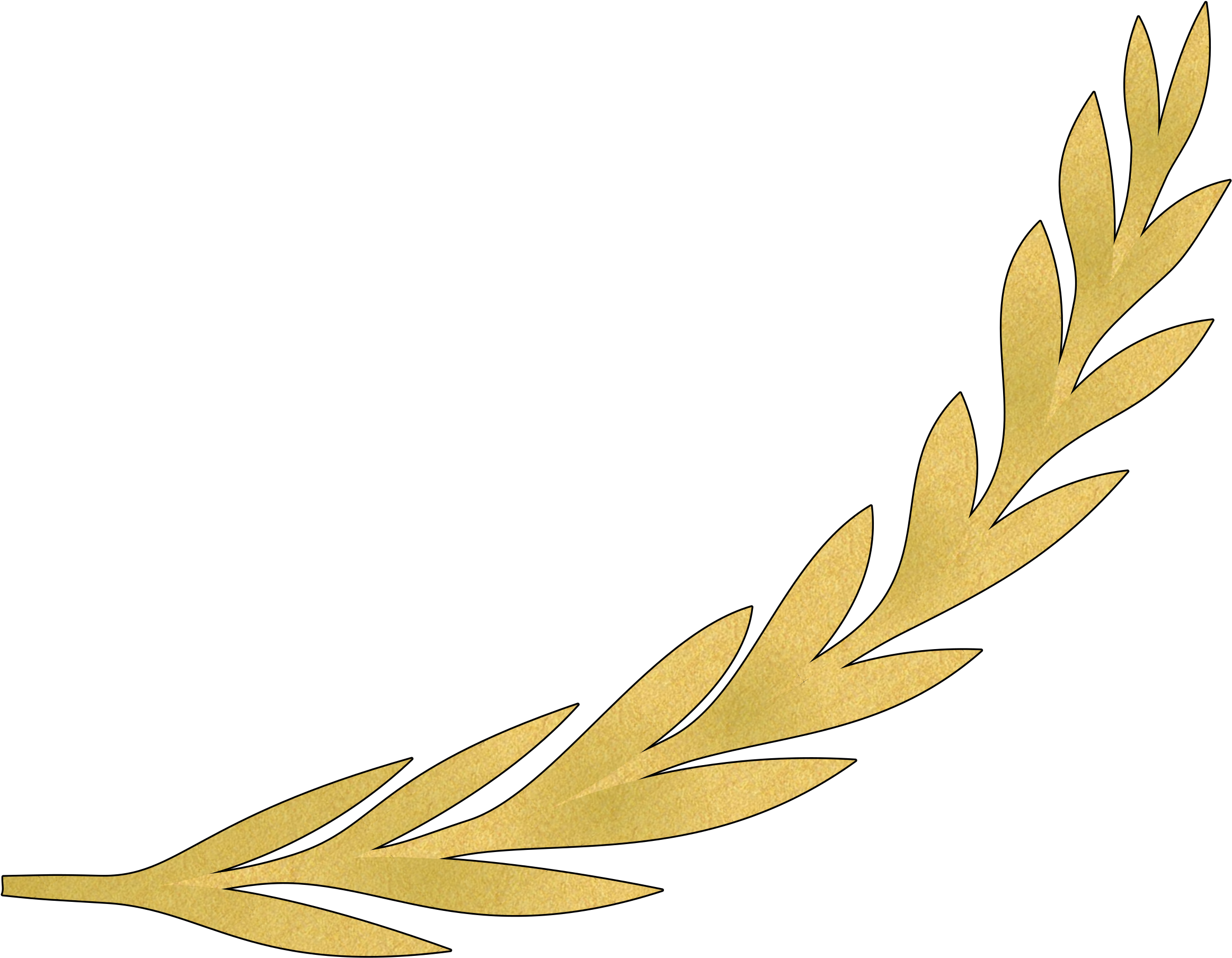 Olive Branch Gold - Gold Olive Branch Png (2400x1855), Png Download