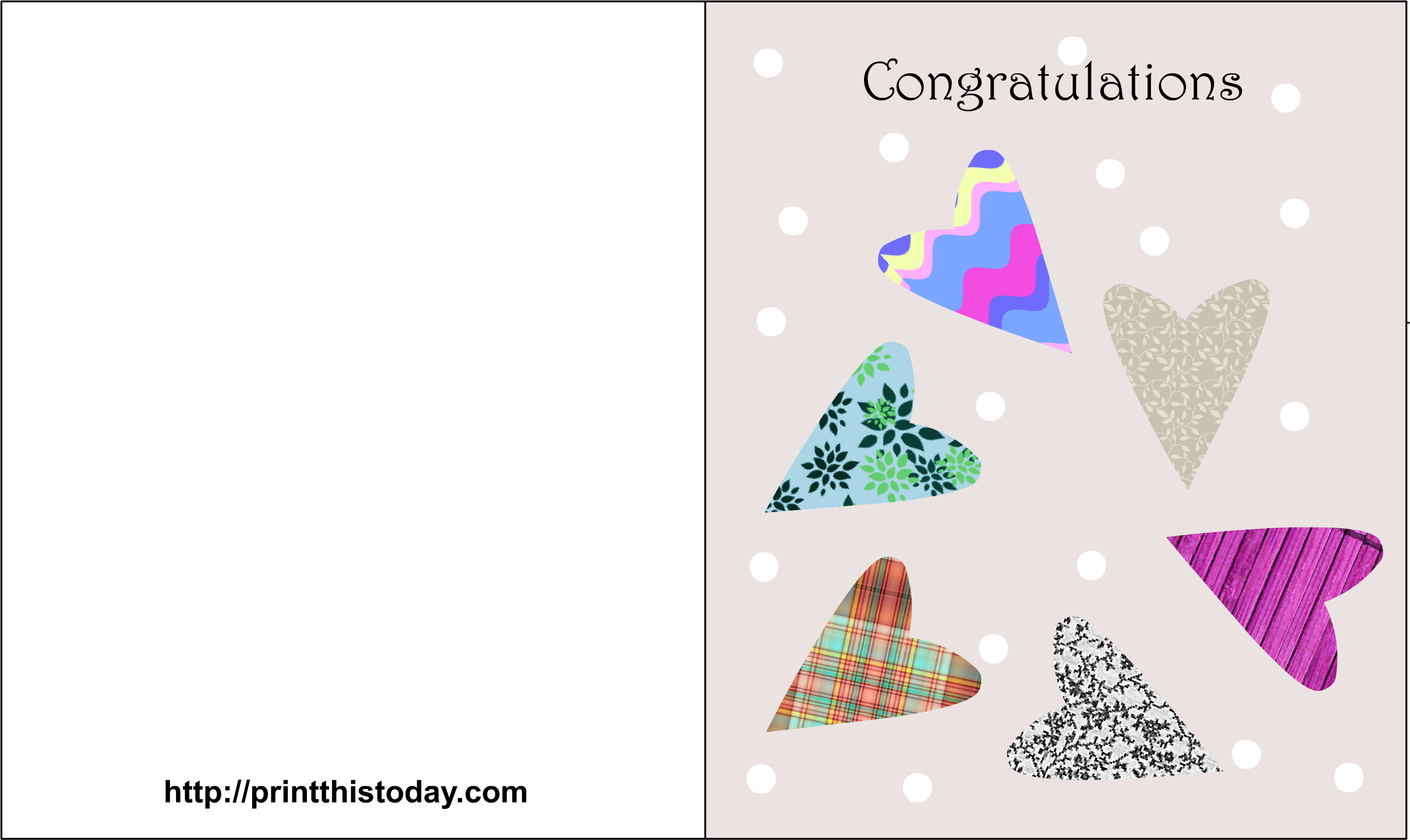 Free Printable Wedding Congratulations Cards - Templates Of Congratulations Wedding Cards (3300x2550), Png Download