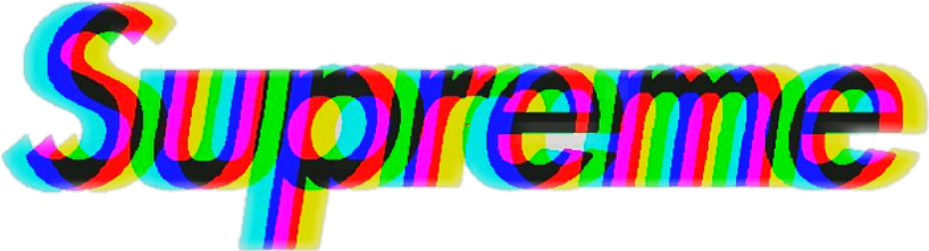 #freetoedit #supreme #glitch #art #photography #remixit - Supreme Glitch Png (929x251), Png Download