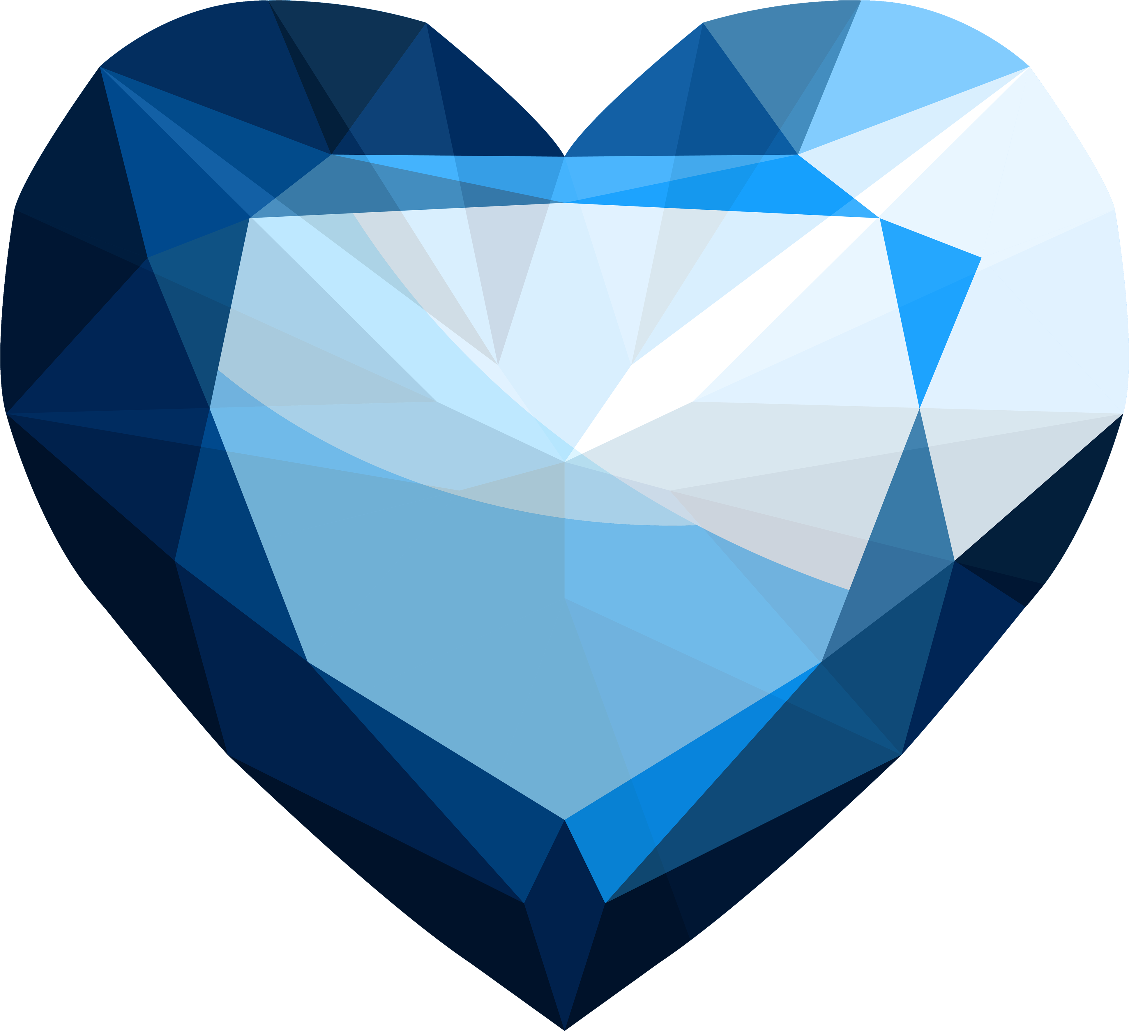 Sapphire Png - Blue Diamond Heart Png (4000x3651), Png Download