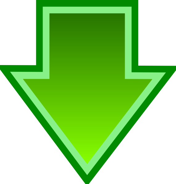 How To Set Use Green Down Arrow Clipart (570x597), Png Download