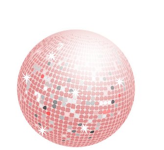 Mirror Ball Disco Mirror Glitter Disco Dis - Disco Ball Clip Art (365x340), Png Download