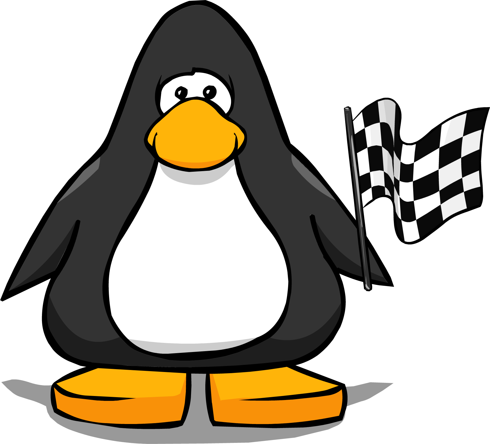Checkered Flag From A Player Card - Club Penguin (1716x1554), Png Download