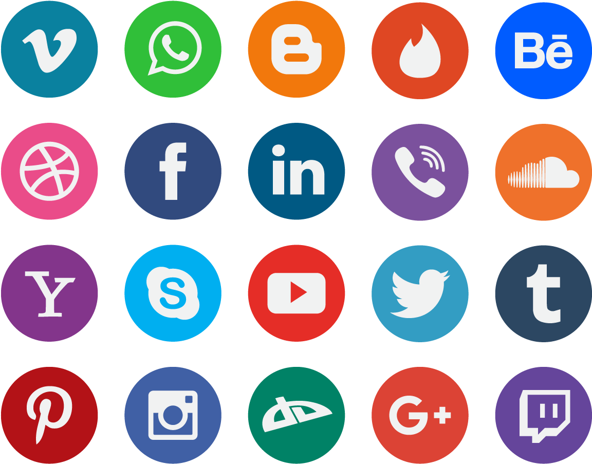 Social Media Icon Vector Free Graphic Collection - Number 1 30 Printable (1200x1200), Png Download