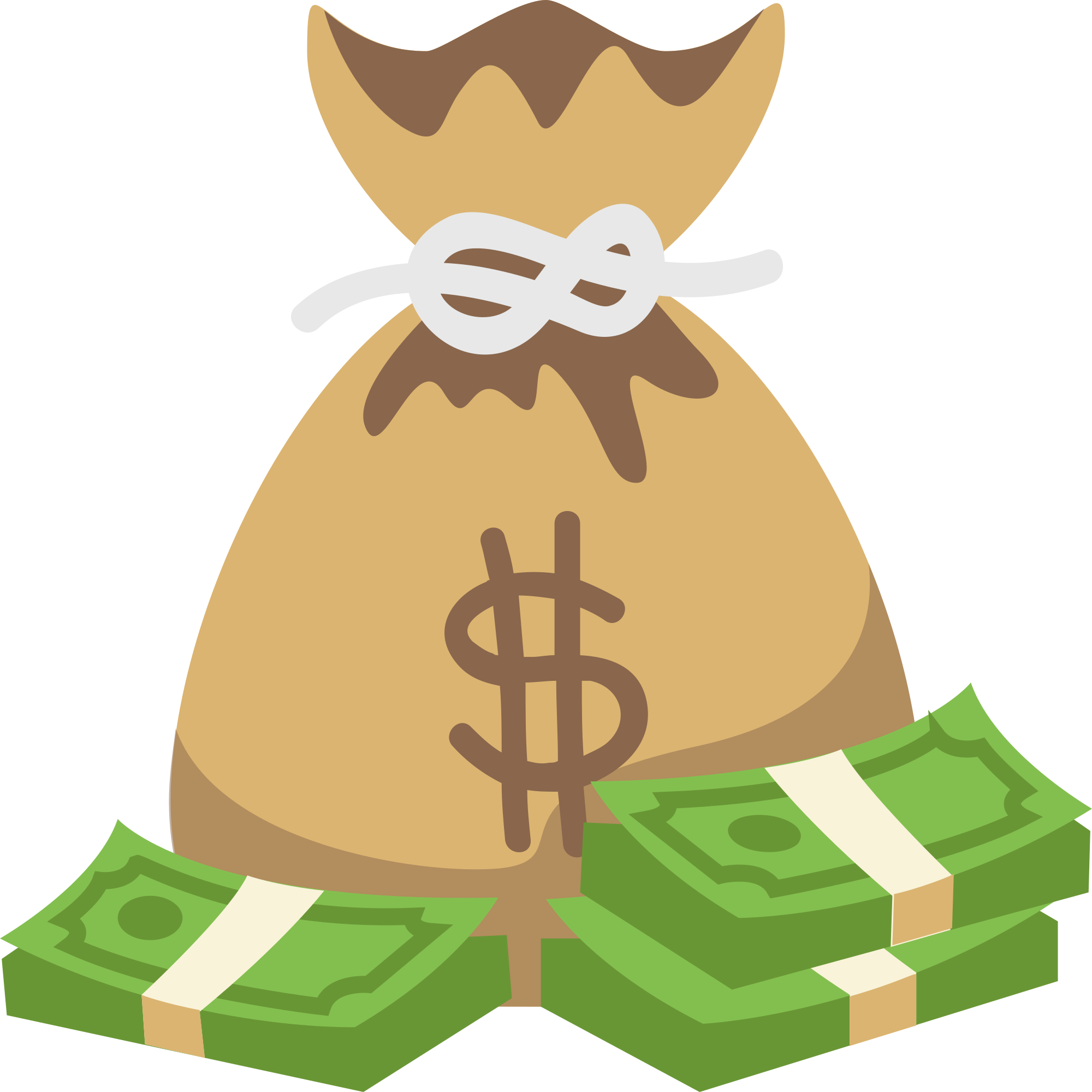 Open - Cartoon Money Bag Png (2000x2000), Png Download