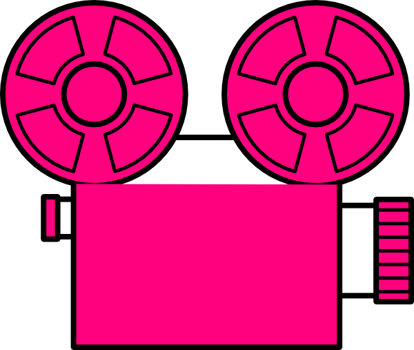 Vireo Clipart Film Roll - Movie Icon Pink Png (600x507), Png Download