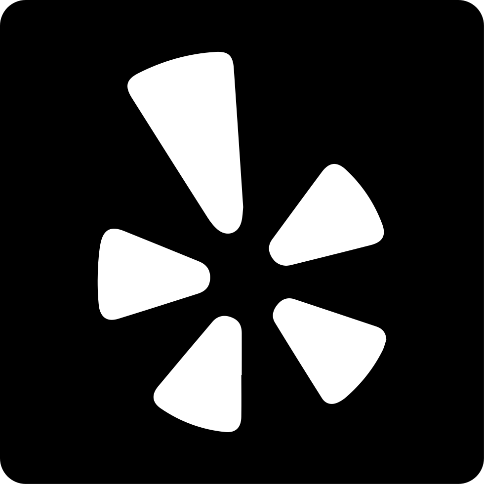 Yelp Logo Comments - Review Us On Google Yelp Facebook (980x980), Png Download