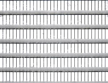 Fence, Grid, Snow, Winter, Bars, Metal - Fence (446x340), Png Download