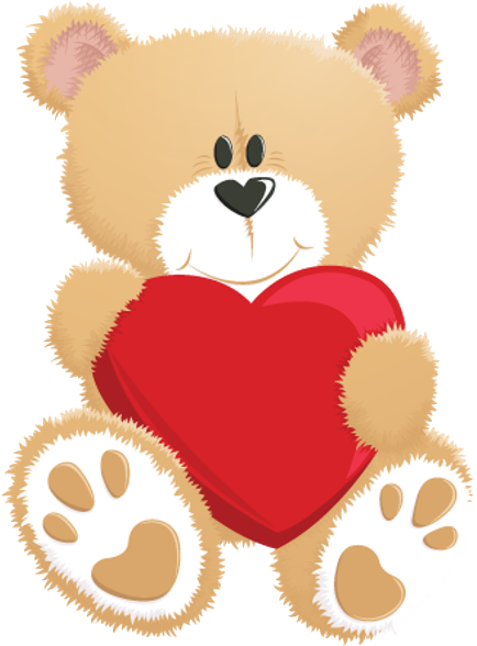 Download Bear With Heart Clipart For Your App - Cartoon Teddy Bear With  Heart PNG Image with No Background 