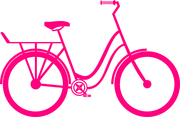 Pink Clip Art At Clker Com Vector - Pink Bike Clipart (600x389), Png Download