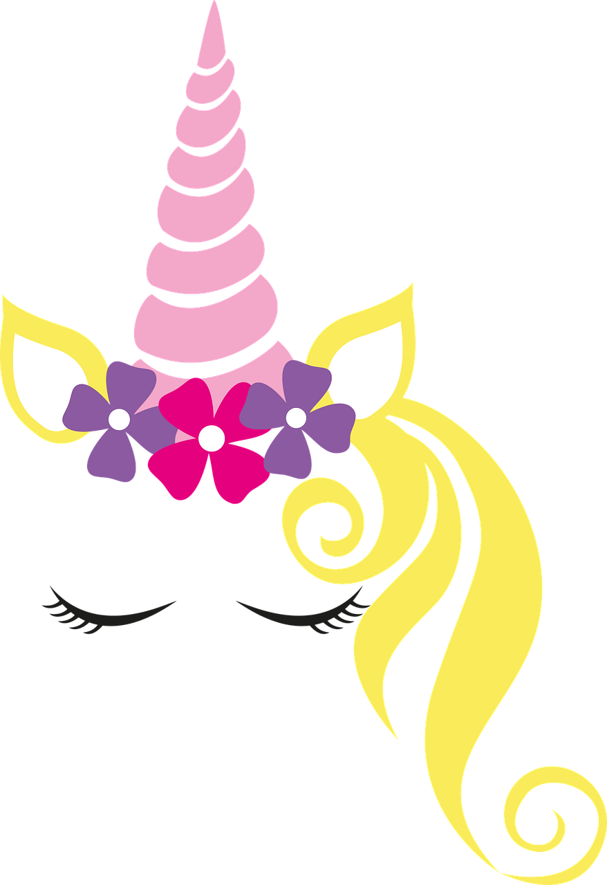 Free Photo Unicorn Crown Flower Crown Unicorn Magic - Unicornios Animados (439x640), Png Download