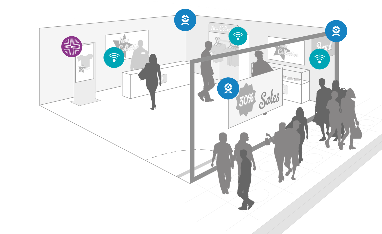 Tecnología En Punto De Venta - Illustration (1563x1105), Png Download