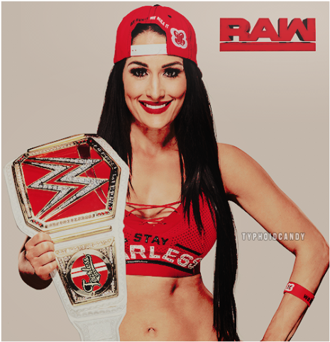Nikki Bella As The Raw Women's Champion - Nikki Bella Women's Championship (500x517), Png Download