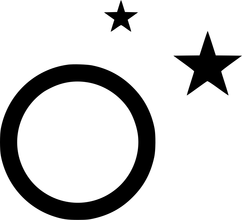 Moon Full Stars Comments - Vector Graphics (980x890), Png Download