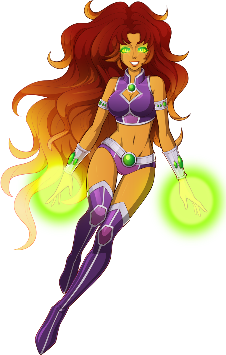 Starfire By Sparks220stars - Starfire Comic Png (800x1263), Png Download