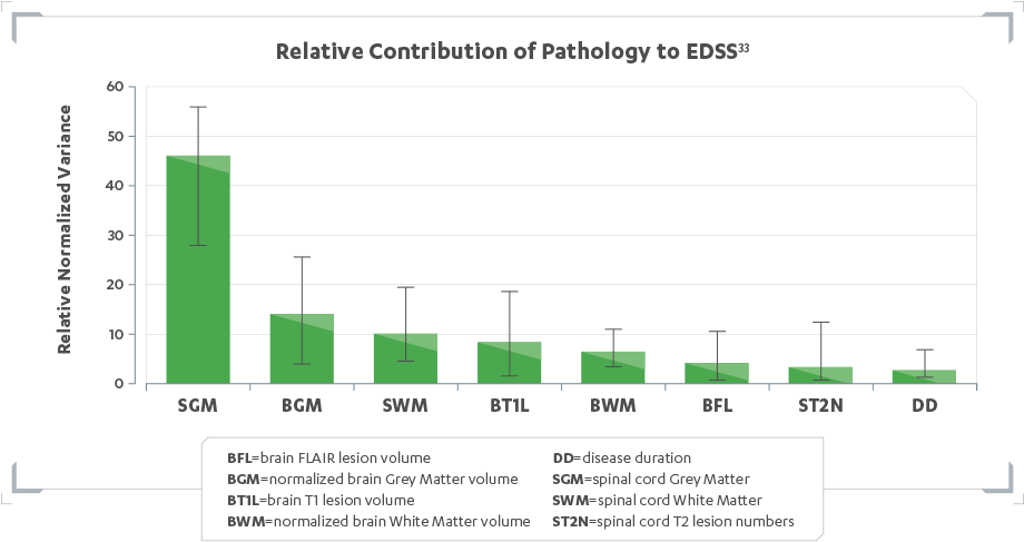 Relative Contributions Of Pathology To Edss - Expanded Disability Status Scale (919x494), Png Download