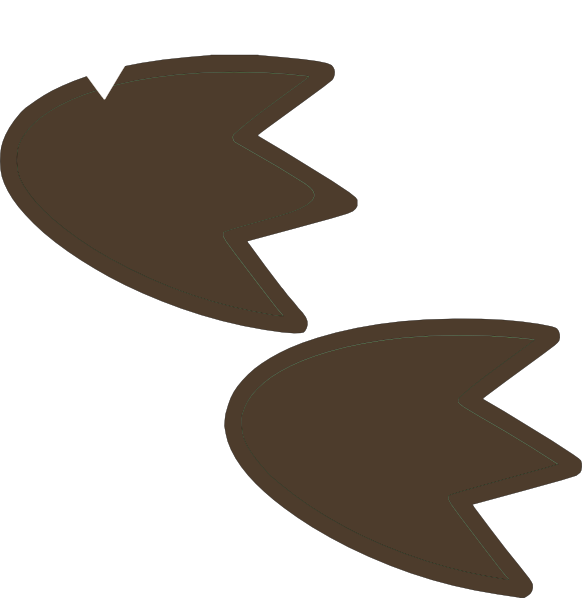 Dino Footprint Png - Dinosaur Footprint Clipart Png (582x598), Png Download