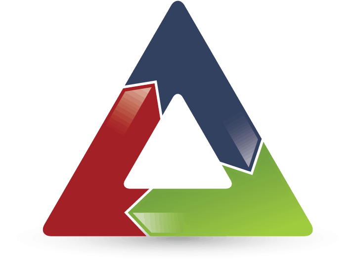 Red, Blue, And Green Triangle Symbol From Cw Suter - Red (731x551), Png Download