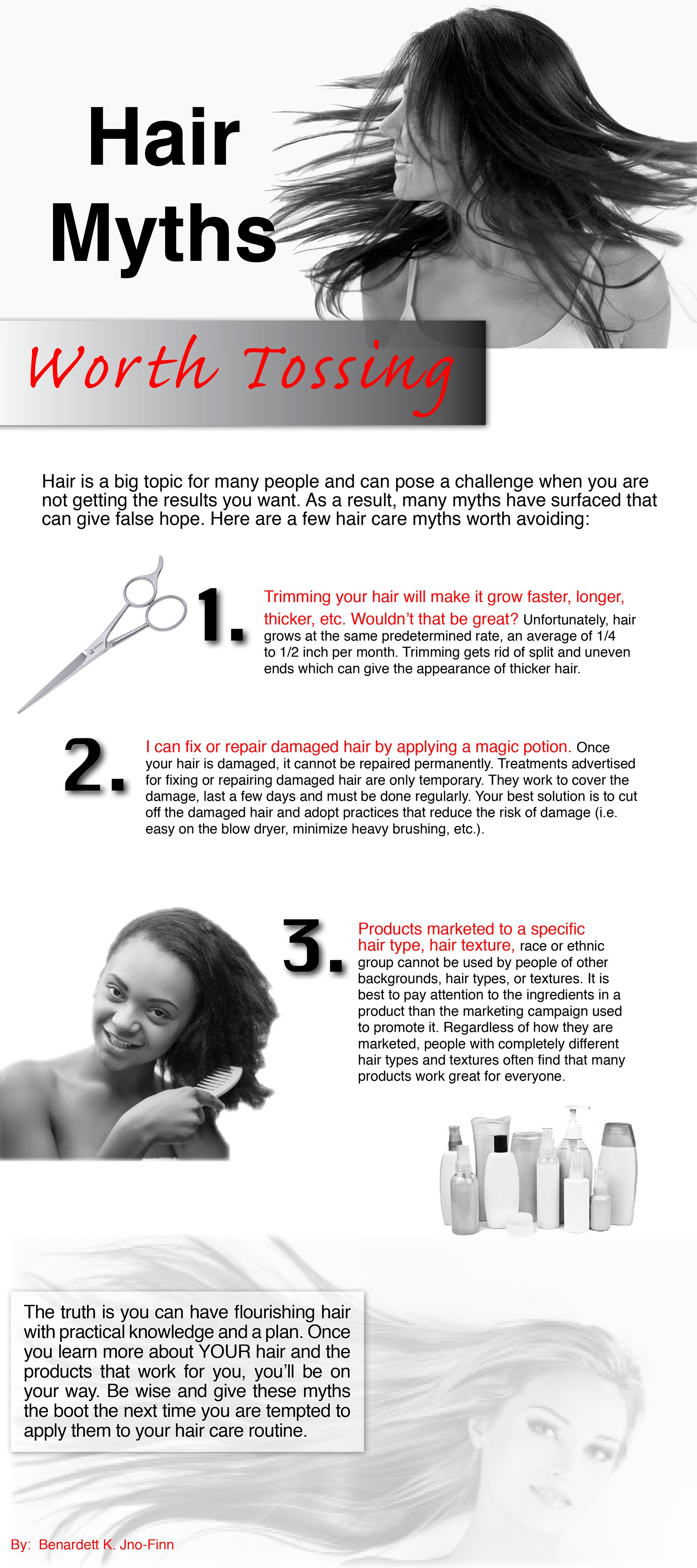 Hair Myths - Hair (2000x4500), Png Download