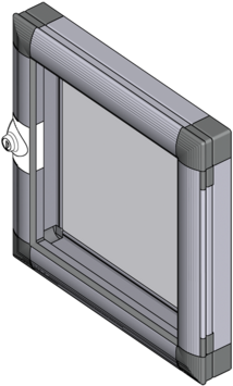 Aluminium Window Frame Mounted - Daylighting (400x400), Png Download