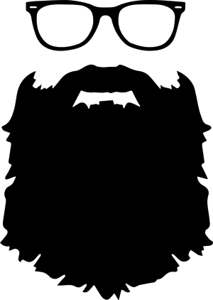 Clip Freeuse Library Beard Clipart Logo - Beard Silhouette (300x422), Png Download