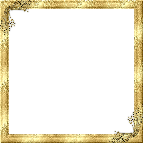 Gold Frame Border Design Transparent Borders - Fancy Gold Border Transparent (500x500), Png Download