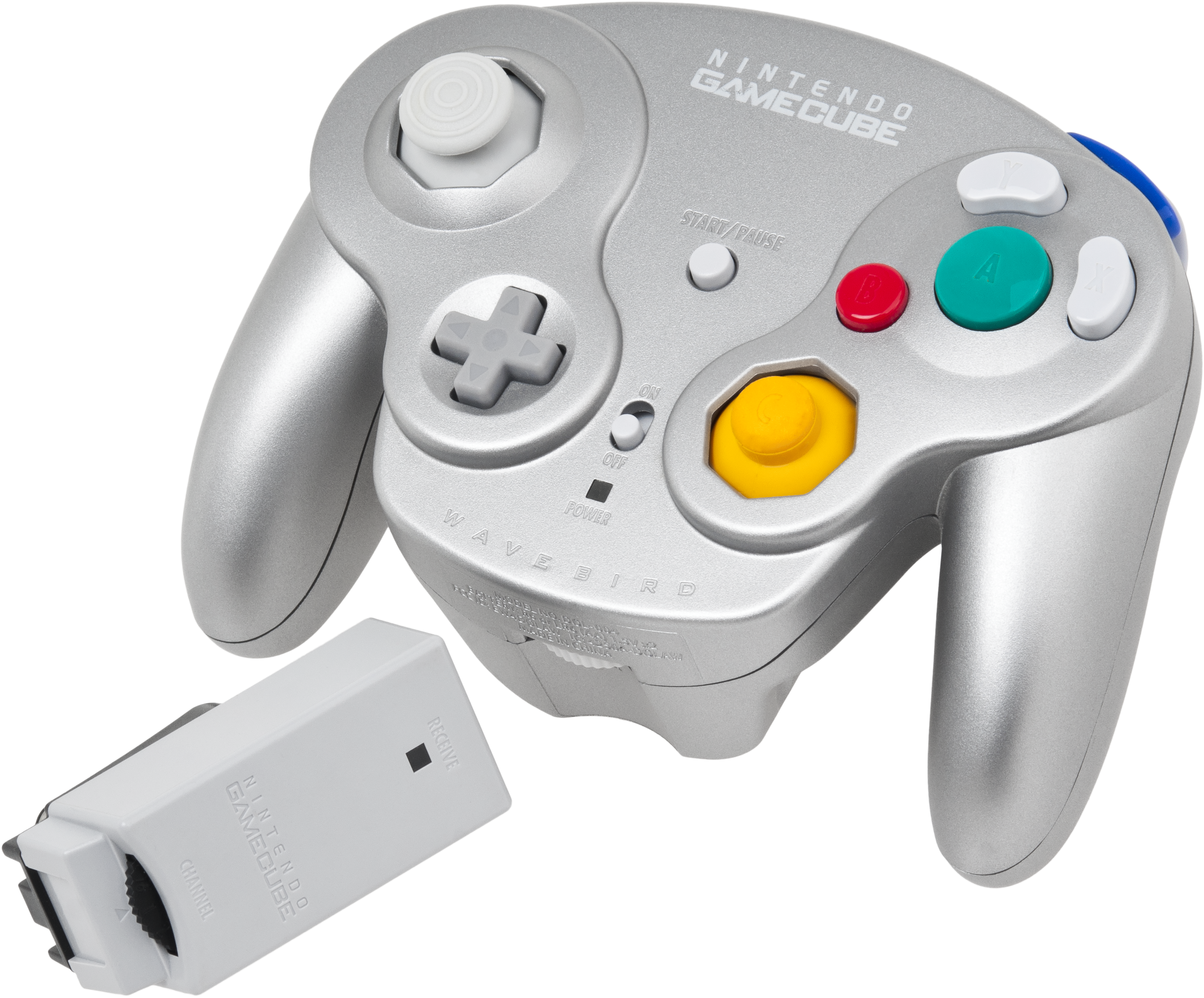 Gamecube Wavebird Silver - Gamecube Wavebird (3000x2520), Png Download