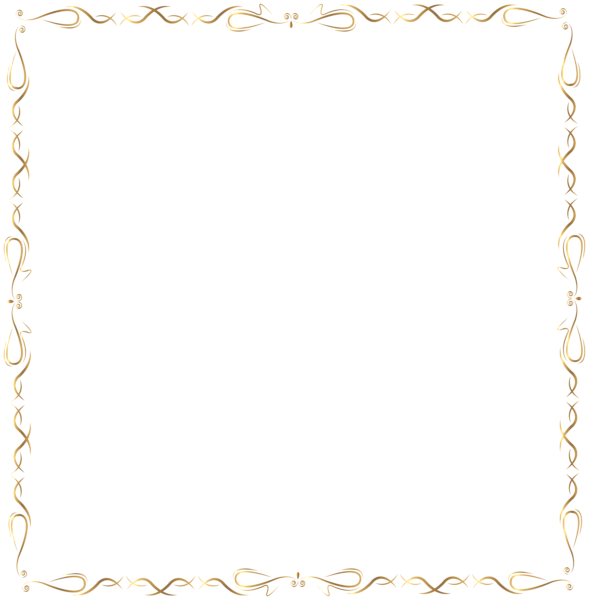 Golden Border Png Clip Art Image (589x600), Png Download