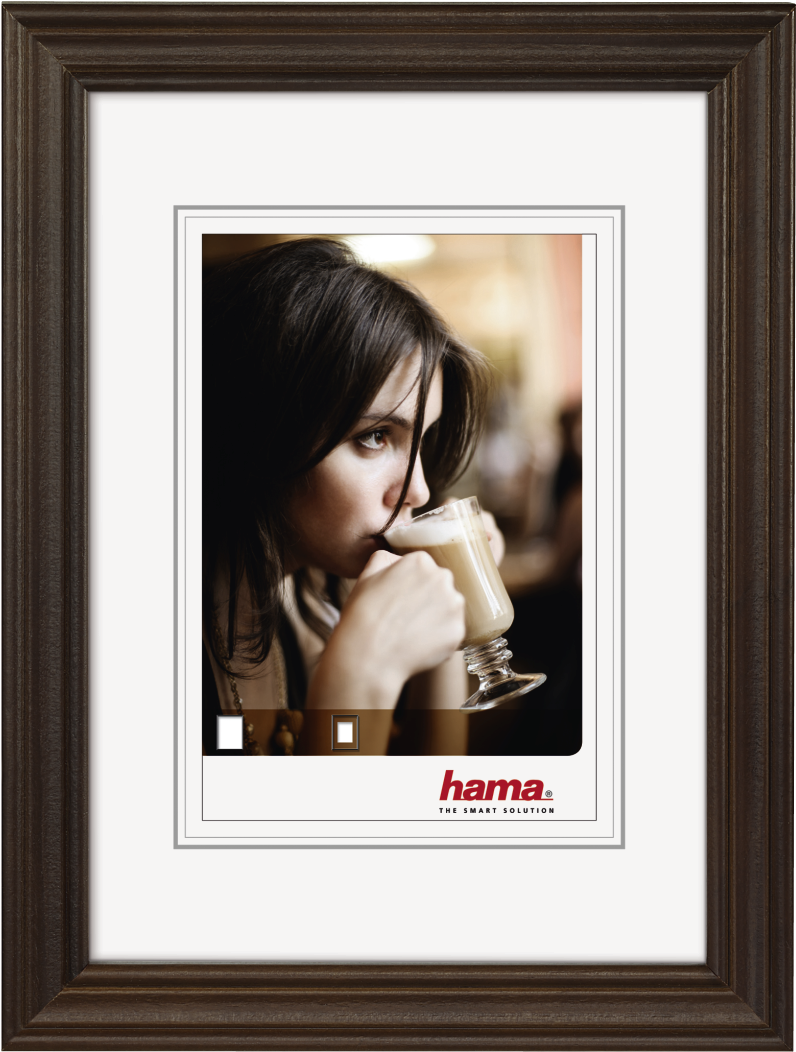 "udine" Wooden Frame, Dark-brown, 30 X 40 Cm - Hama Udine Bourgogne 20x30 Wood 100331 (1100x1100), Png Download