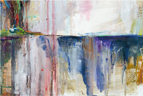 Schilderij Watercolor Drips Aluminium Bedrukt - Abstract Art (600x600), Png Download