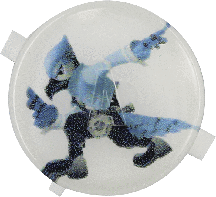 Gamecube Preloaded A Buttons - Blue And White Porcelain (720x720), Png Download