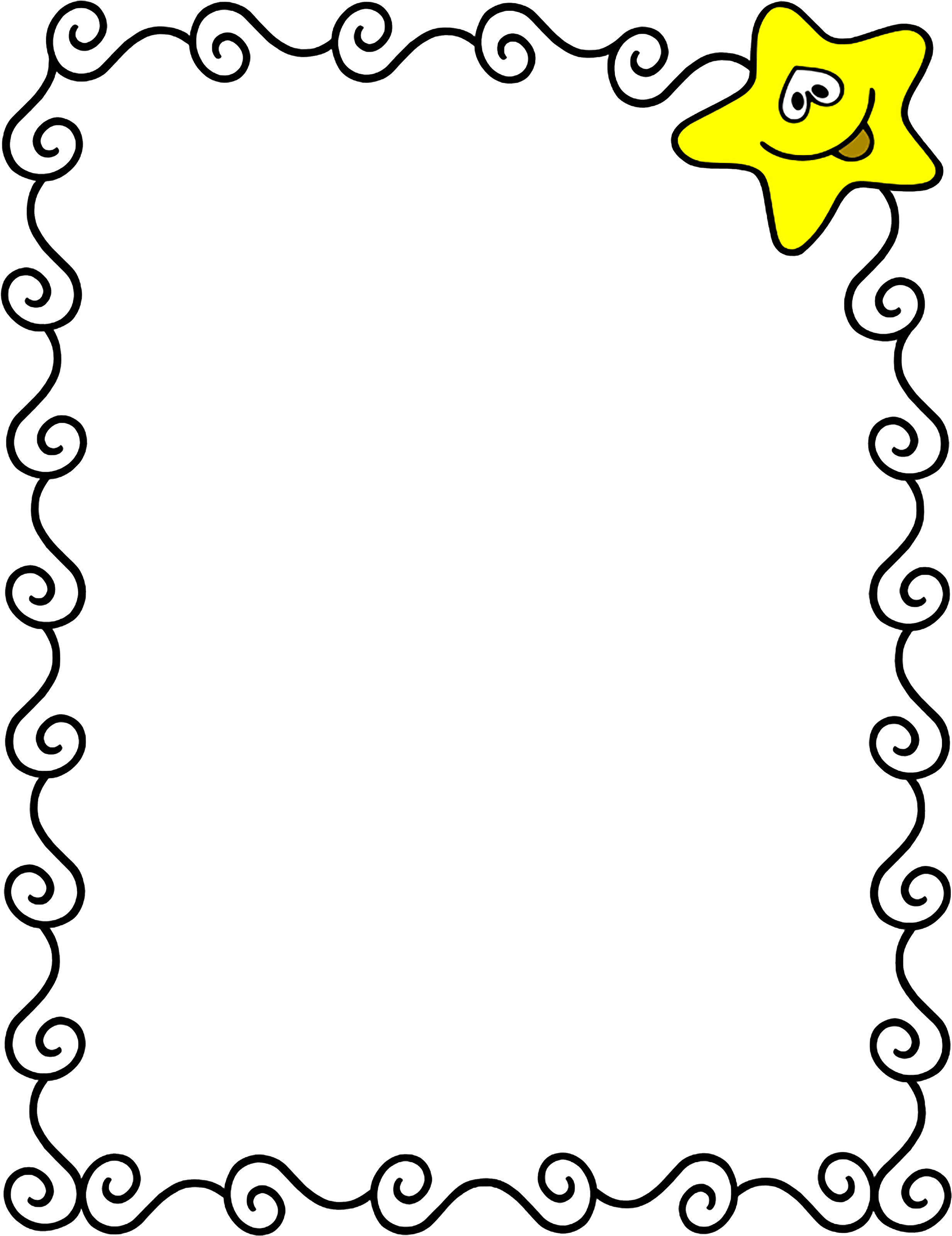 Lace Clipart Template - Border Design For Scrapbook (2550x3300), Png Download