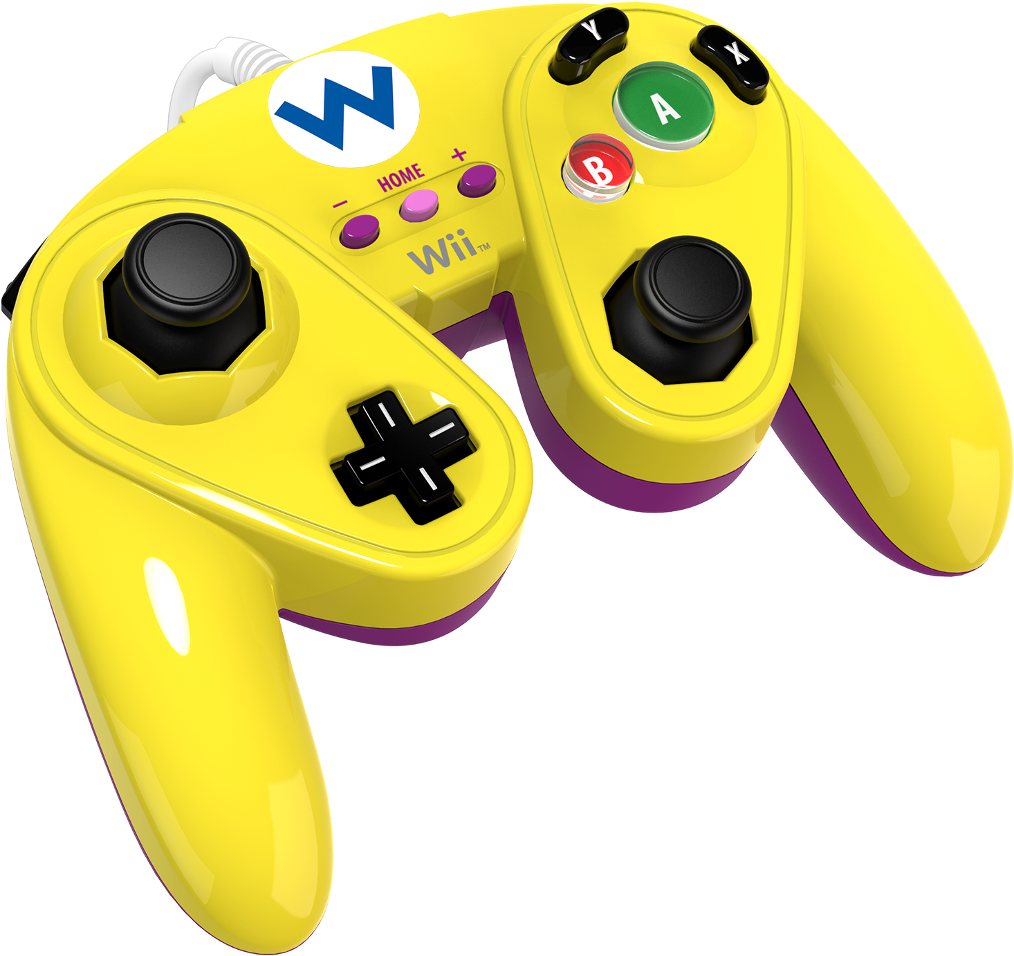 Wired Fight Pad Wario - Pdp Replica Wario Wired Gamecube Controller Wii U (1630x1630), Png Download