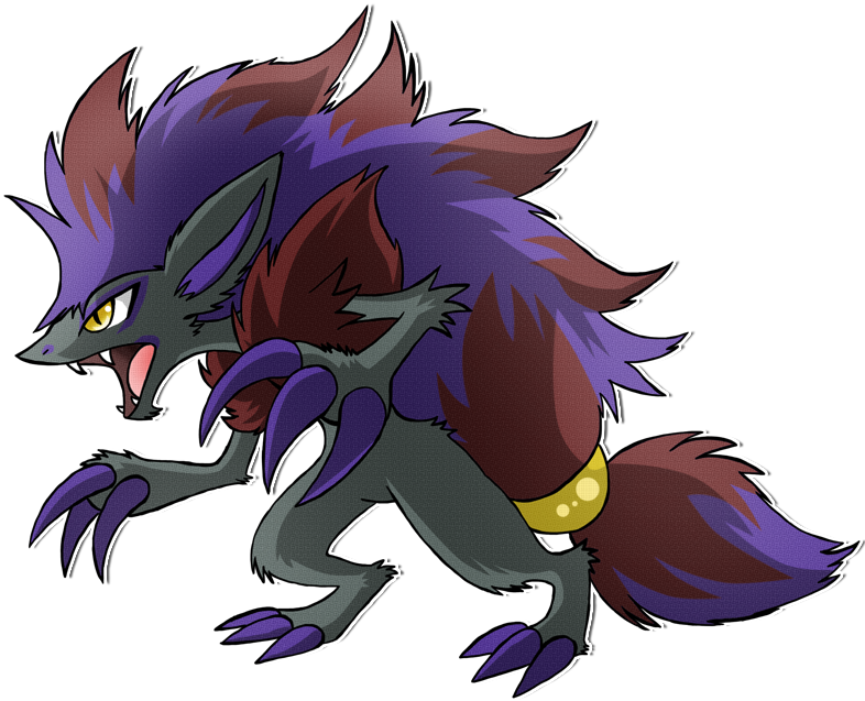 Yo Shiny Zoroark - Pokemon Mega Zoroark Shiny (800x648), Png Download
