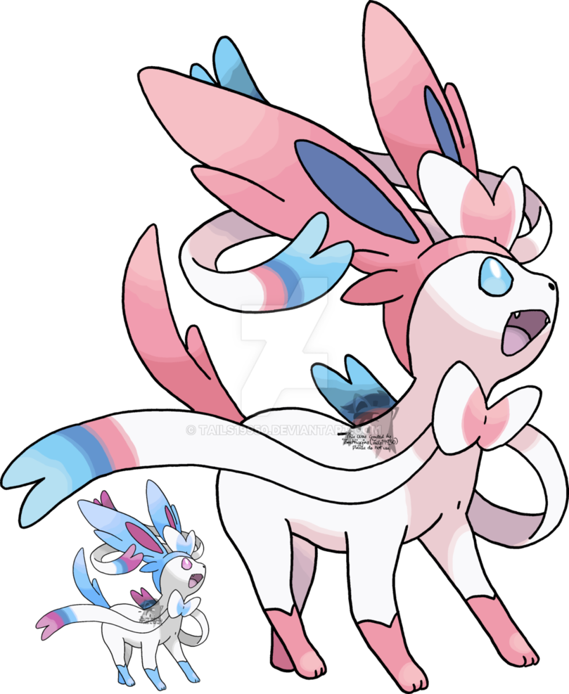 Clipart Transparent Stock By Tails On Deviantart - Sylveon Artwork (809x987), Png Download