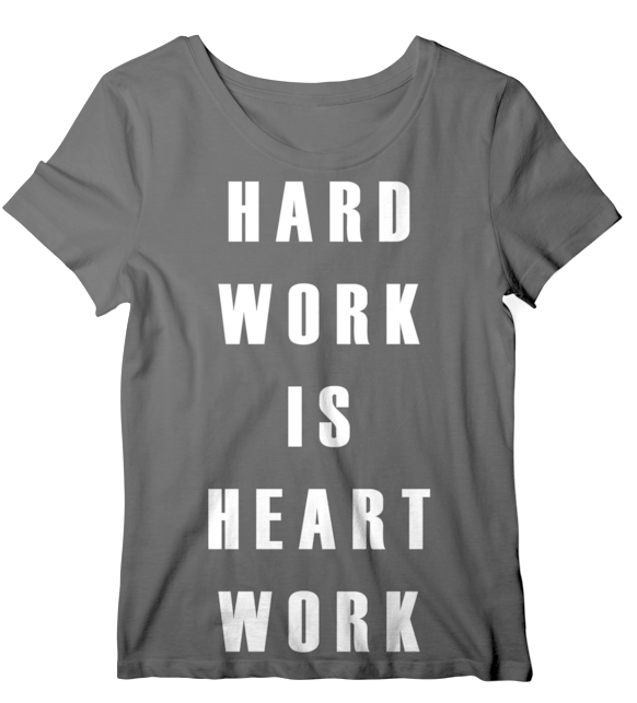 Hard Work Is Heart Work Black Tee Final Trans (1000x1000), Png Download