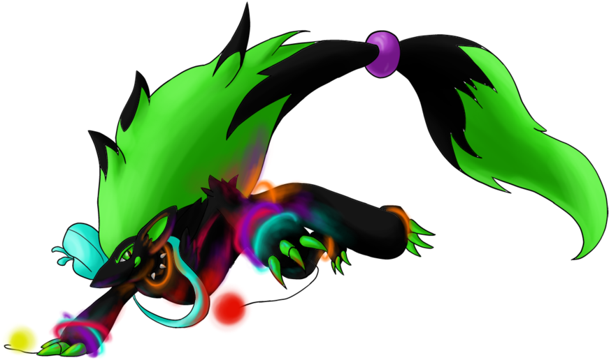Green Zoroark (900x552), Png Download