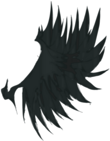 Tattoo By Zoroark Void - Raven (400x499), Png Download