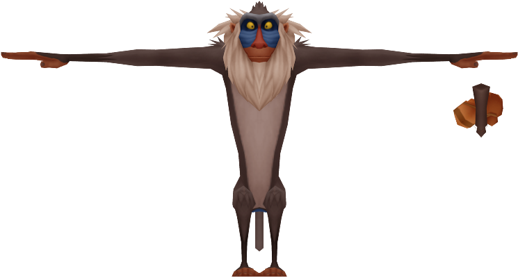 Download Zip Archive - Rafiki Kingdom Hearts (750x650), Png Download