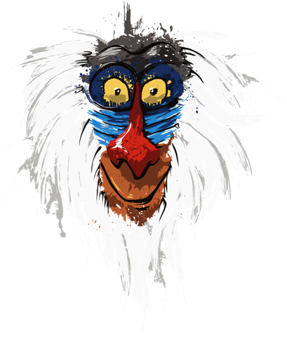 Rafiki Png Hd - Men Painted T Shirt (500x500), Png Download
