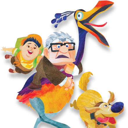 Pixar Pop-up Book Illustration - Pixar Up Png (452x452), Png Download