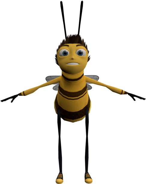 Image Result For Bee Movie Wikipedia - Barry B Benson 3d Model (750x650), Png Download