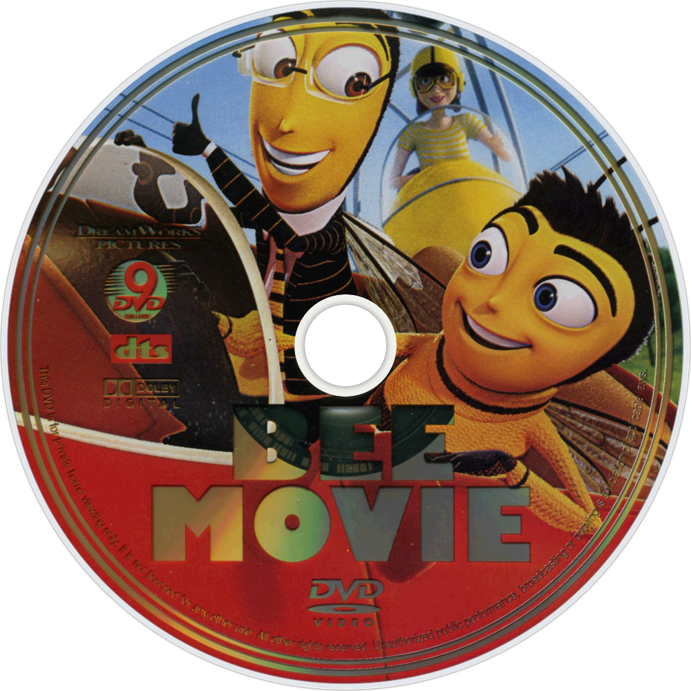 Bee Movie Dvd Disc Image - Bee Movie (1000x1000), Png Download