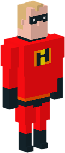 Mr Incredible - Mr Incredible Disney Crossy Road (251x525), Png Download