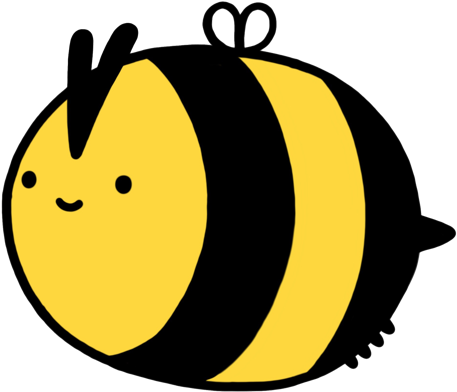 Transparent Bee Doodle - Bee Doodle Transparent (461x403), Png Download