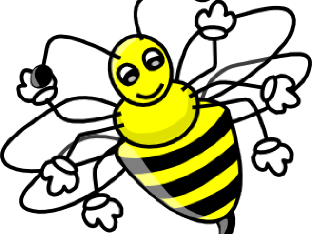Drawn Bee Lebah - Red Bee Cartoon (640x480), Png Download