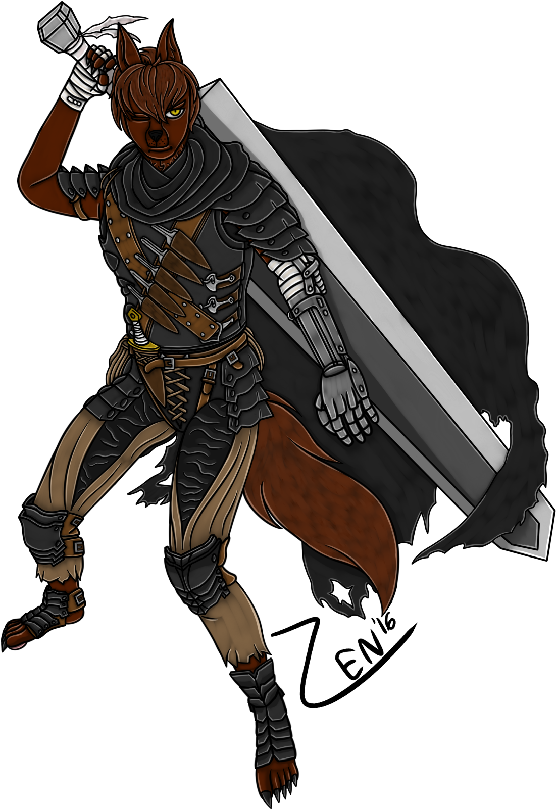 Zen As Guts - Guts Berserk Png (1140x1643), Png Download