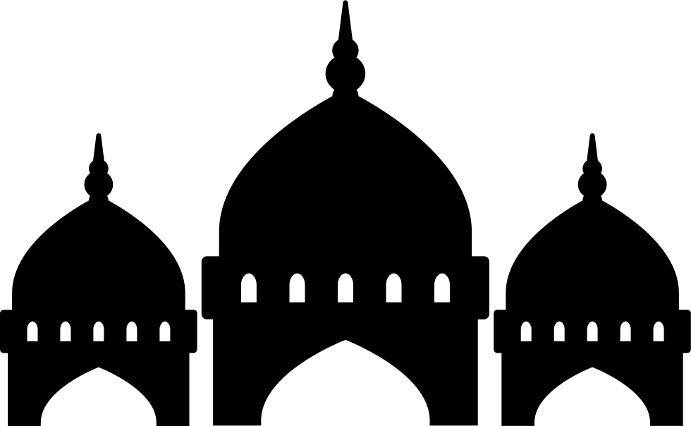 Siluet Masjid Vecor Png (980x604), Png Download