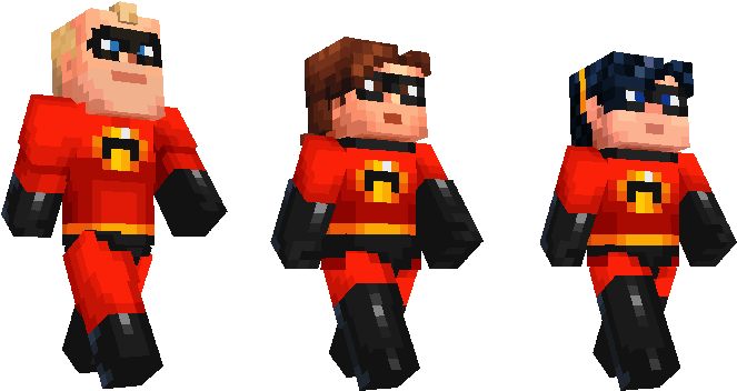 The Incredibles Skin Pack Is Out Today You Can Find - Minecraft The Incredibles Skin Pack (748x421), Png Download